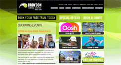 Desktop Screenshot of croydontenniscentre.com.au