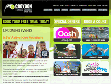 Tablet Screenshot of croydontenniscentre.com.au